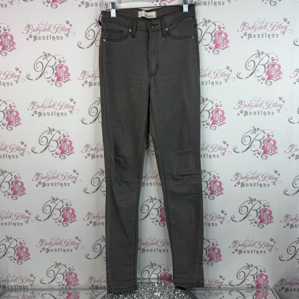 KanCan Jeans pants, bottoms, denim, gray, black Women's Charcoal Skinny Jeans